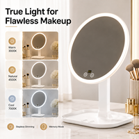 Miroir de Maquillage LED Personnalisé de 8,3 Pouces avec Écran Tactile à Intensité Variable Continue, Miroir Cosmétique de Coiffeuse Simple Face pour Téléphone – Vente en Gros