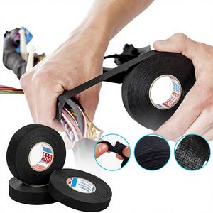 Cinta Adhesiva de Tela Negra para Cables Eléctricos, Aislante, Antiestática, Resistente al Calor y al Agua, para Arnés de Cables Automotrices BOPP - Product Image 1