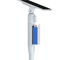 Lampe solaire 60W 90W 120W IP65 Panneau solaire routier Suive la direction du coucher du soleil Auto LED Tout-en-un Lampe de rue avec caméra CCTV