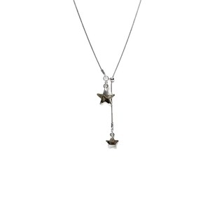 Star Pull-out Necklace For Women Long Adjustable Sweater Chain Tibetan Silver Pendant Daily Wear Gift Fashion Accessory - Product Image 4