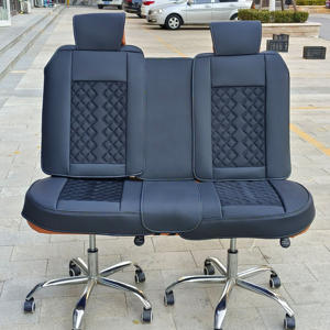 Couleurs roses des coussins de siège de voiture pour dame version cinq places antidérapante housses de siège de voiture en cuir perforé ensemble complet univers - Product Image 4