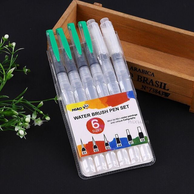 Kit Sakura Koi 6 Brush Pens 6Piece Chinese Japanese Calligraphy Brush Pen Set