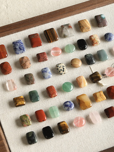 Cuentas Cuadradas y Redondas de Ojo de Tigre Natural y Ágata, Accesorios para Hacer Pulseras, Collares y Colgantes - Product Image 1