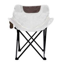 Chaise lune pliable d'extérieur à dossier bas en acier carbone