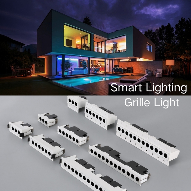 Modern Engineer Custom Modular Embedded Aluminum Smart Grille Light High CRI 95 Homekit Control for Supermarket Shopping Mall