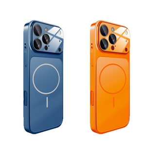 Tendenze di colore originale magnetico PC vetro smerigliato custodia del telefono cellulare per <span class=keywords><strong>iPhone</strong></span> 17 Air 16 Pro Max obiettivo della fotocamera Corning Back Tpu <span class=keywords><strong>Cover</strong></span> - Product Image 1