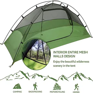 निविड़ अंधकार 1-व्यक्ति तम्बू Backpacking ultralight एक व्यक्ति के लिए Backpacking तम्बू, लंबी पैदल यात्रा तम्बू एकल व्यक्ति के लिए