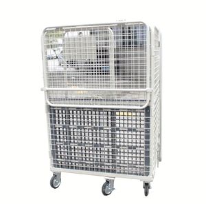 Top Funktion Supermarkt Lager Wheeling Roll Lager käfig Container mit Metall basis - Product Image 5