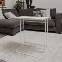 Table basse moderne multifonction en métal avec étagères amovibles, table d'appoint décorative pour la maison, la lecture, le canapé, le lit, le salon