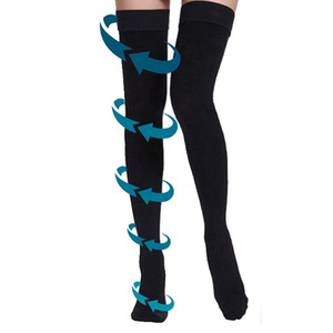 Medias de Compresión Médicas Personalizadas OEM hasta el Muslo y la Rodilla, 15-23 mmHg, Antiembólicas, Varios Colores, Punta Abierta, Compresión Graduada - Product Image 5