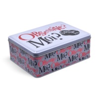 Boîtes métalliques rectangulaires en étain, unités, pour emballage d'aliments, bon marché, pour gâteaux, qualité alimentaire, vente en gros
