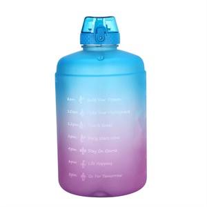 Silverjet <b>Plastic</b> Water Bottle 128oz With Time Marker Sports <b>Drinkware</b> Gym Camping Use - Product Image 4