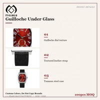 Montre à quartz pour homme avec chiffres romains, cadran guilloché, boîtier en acier inoxydable, montre analogique à bracelet, étanche, logo personnalisé