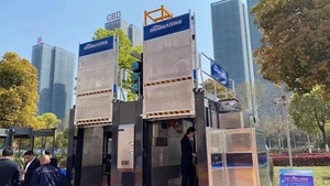 Elevador/Polipasto de Obra de Tres Ruedas con Dos Cestas, Capacidad de Carga Nominal de 3.0t, Componente de Motor Principal - Product Image 5