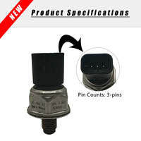 Sensor de Presión Common Rail 287-1866 Compatible con Excavadora Caterpillar 336E 793F, Motor C175, Piezas de Minería de Uso Pesado