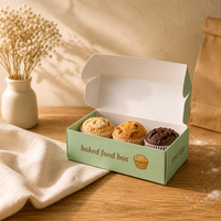 Boîte à muffins personnalisée avec logo pour boulangerie, avec couvercle, vente en gros, emballage alimentaire écologique pour gâteaux et cadeaux de boulangerie
