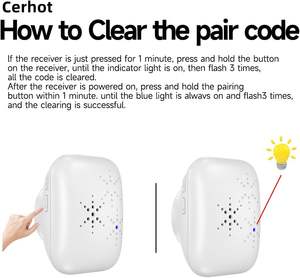 QX-002 Nuevo Timbre Inalámbrico Autogenerador para el Hogar, Timbre Inteligente Inalámbrico con Música, Control Remoto, Resistente a la Lluvia y al Agua - Product Image 3