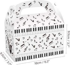 12 pièces Notes de <span class=keywords><strong>musique</strong></span> fête traiter boîte bonbons coffrets cadeaux <span class=keywords><strong>musique</strong></span> thème fête d'anniversaire boîtes de faveur pour <span class=keywords><strong>musique</strong></span> fête décoration fournitures - Product Image 2