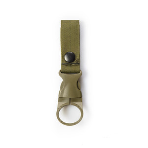 Tactical Nylon Webbing Water Bottle <b>Hook</b> With Carabiner <b>Clip</b> For Outdoor Hydration Bladder 2kg Load Capacity Durable Design - Product Image 3
