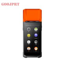 Pemindai kode batang Internet seluler 4G, Printer termal Android 8.1 Pda, Printer POS genggam layar sentuh 5.5 inci