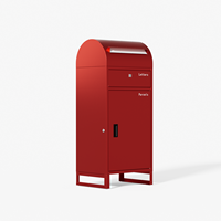 Boîte aux lettres et à colis en métal autoportante, verrouillable, pour extérieur, résistante aux intempéries, grande boîte de livraison de colis, OEM disponible