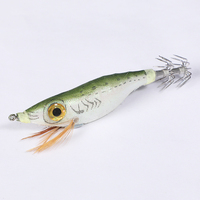Leurre de pêche en plastique haut de gamme, ultra-réaliste, avec yeux grands et lumineux, pour la pêche en eau salée (type calamar)