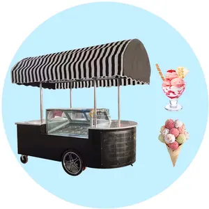 Commercial Table Top Good Quality Stainless Steel Yogurt Three Flavors Cheap Soft Serve Ice Cream Cart For Sale