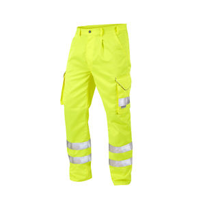 Wholesale Custom Worker's Uniform <strong>Fluorescent</strong> Trousers Yellow&amp;Orange <strong>Safety</strong> <strong>Pants</strong> With Reflector - Product Image 6