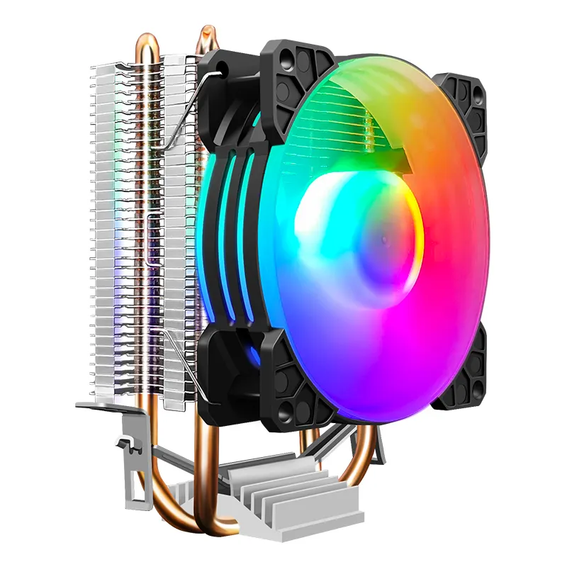 COOLMOON P2 CPU cooling fan with 2 copper pipes 90mm computer cpu Air heat sink 115x 1200 AM4 CPU COOLER