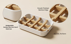 Porte-savon écologique <span class=keywords><strong>pas</strong></span> <span class=keywords><strong>cher</strong></span> en bambou naturel, boîte <span class=keywords><strong>à</strong></span> savon, boîte <span class=keywords><strong>à</strong></span> <span class=keywords><strong>shampoing</strong></span> avec plateau de drainage en bambou pour salle de bain, cuisine, douche - Product Image 3