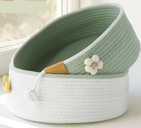Cama para Gato de Corda de Algodão Durável com Envio Rápido, Ninho para Gato em Formato de Flor, Cestas para Animais de Estimação, Tamanho S-L, Quatro Estações