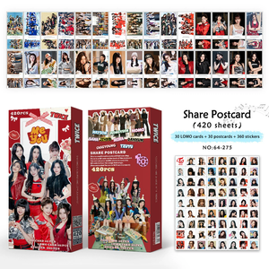 <span class=keywords><strong>KPOP</strong></span> 420 pièces/boîte TWICE <span class=keywords><strong>Momo</strong></span> Sana Mina Photocartes en papier à transfert thermique de haute qualité, design personnalisé - Product Image 1