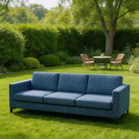 Tissu d'ameublement en oléfine alternatif Sunbrela, motif uni, anti-UV, imperméable, antidérapant, résistant à la décoloration pour canapé de patio extérieur