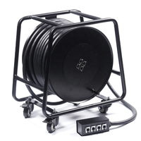 Câble réseau Ethernet professionnel Kingwire 4 canaux RJ45 Cat6 en cuivre blindé avec enrouleur de câble pour écran d'affichage