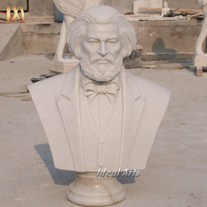 Sculpté à la main célèbre mâle Karl Marx blanc pierre buste en marbre statue sculptures à vendre - Product Image 3