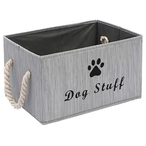 Toys Storage Box Fabric Storage Bins Organizer mit Cotton Rope Handle, Collapsible Cube Basket Container Box für Dog