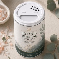 Boîte en carton personnalisée pour sels de bain avec couvercle hermétique pour l'emballage de sels minéraux de spa, marque privée, vente en gros, fournisseur d'usine OEM