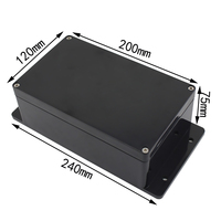 Outdoor Power Waterproof Plastic Enclosure Instrument Control Case Electronic Board Protection Junction Boxes Cable J Box Black