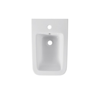 Bidet Quadrato in Ceramica Bianca da Pavimento per Bagni Moderni e Uso Alberghiero