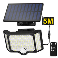 Lampe murale solaire à induction avec télécommande, modèle exclusif breveté, pour extérieur, jardin, clôture, garage, poulailler