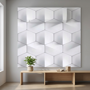 Carreaux de sol en céramique 300x300mm 30x30cm, design marbre Calacatta 3D, brillants et émaillés, pour revêtements de sol modernes. - Product Image 2