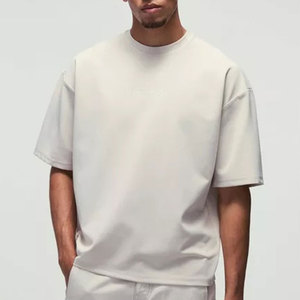 <span class=keywords><strong>T</strong></span>-<span class=keywords><strong>shirt</strong></span> Oversize in Cotone Bianco Personalizzabile con Logo, Stile Streetwear, Spalle Cadenti, Grammatura Pesante, da <span class=keywords><strong>Uomo</strong></span> - Product Image 1