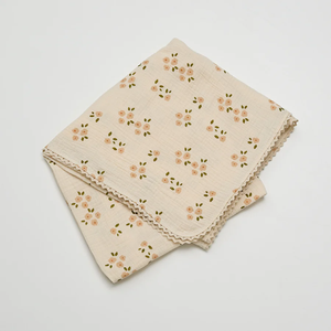 2025 Mới Bán Buôn 6 Lớp Cotton Muslin Bộ Đồ Giường Swaddle <span class=keywords><strong>Nursery</strong></span> Chăn Hoa Muslin Chăn In Dễ Thương - Product Image 3