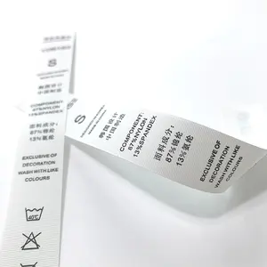 Personalised Tear Away Off Printing Taffeta Nylon Washable Care Swimwear Necklabel Clothing Label