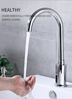 LUSA Robinet moderne à capteur monotrou pour la salle de bain et la cuisine Robinet de lavabo à usage domestique