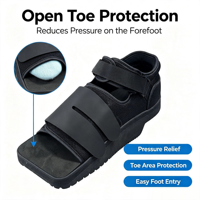 Chaussure post-opératoire à talon compensé et bout carré, certifiée CE ISO, décompression du talon, maille respirante, pour fasciite plantaire et épine calcanéenne, ODM OEM