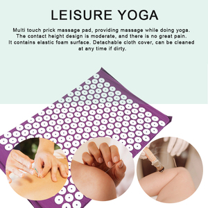 Coussins de massage de yoga avec de grands points de contact pour un meilleur massage du cou, du dos et des pieds, coussins de massage domestiques de couleur violette - Product Image 4