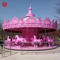 Manège de luxe extérieur électrique pour parc d'attractions, manège à chevaux, carrousel de fête foraine à vendre