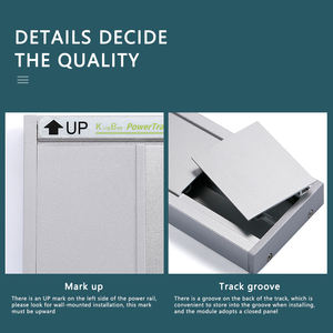 SEEBEST UK US Standard en aluminium Power Rail Track Desktop Extension Socket Power Prise électrique avec USB - Product Image 5