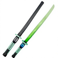 Pedang Samurai LED Katana Bercahaya Lampu Kelap-Kelip Bilah Berpendar untuk Souvenir Pesta Perlengkapan Acara Cosplay Grosir Stok Banyak